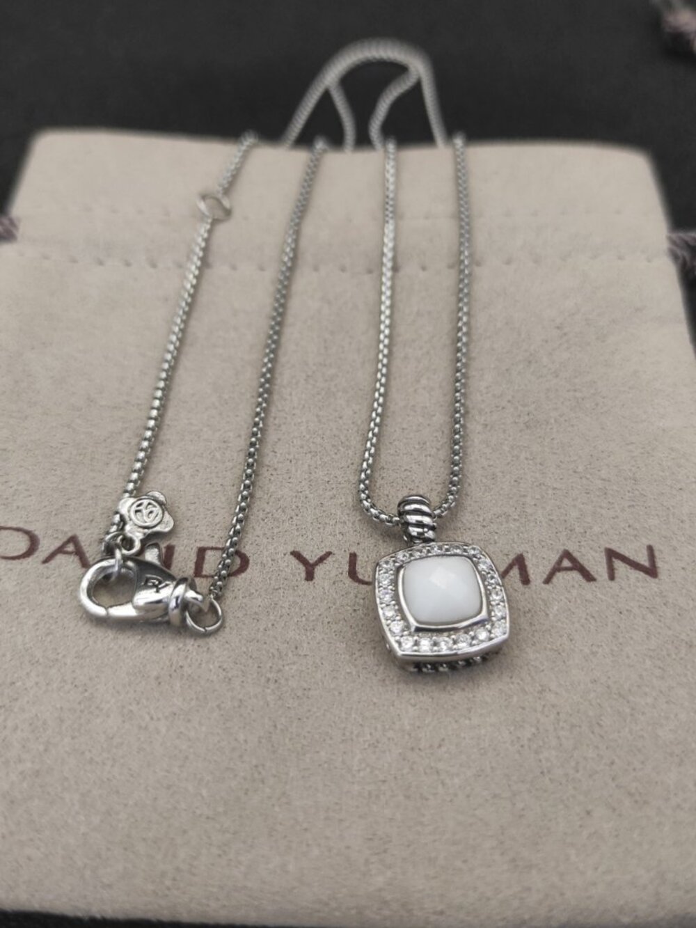 David Yurman 925 Silver Necklaces with Original Pouch